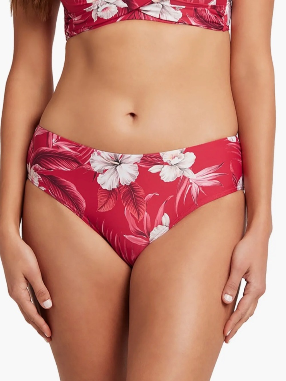 🌻NEW NWOT  Sea Level Australia Red & White Tropicale Bikini Bottoms US Size 6